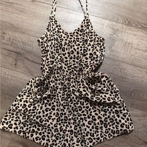 H&M Kids Animal Print Romper - Black and Tan